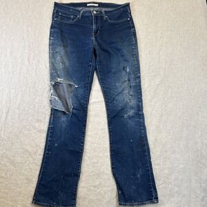 Levi's Women's Jeans 315 Shaping Bootcut Distressed Paint Size 31